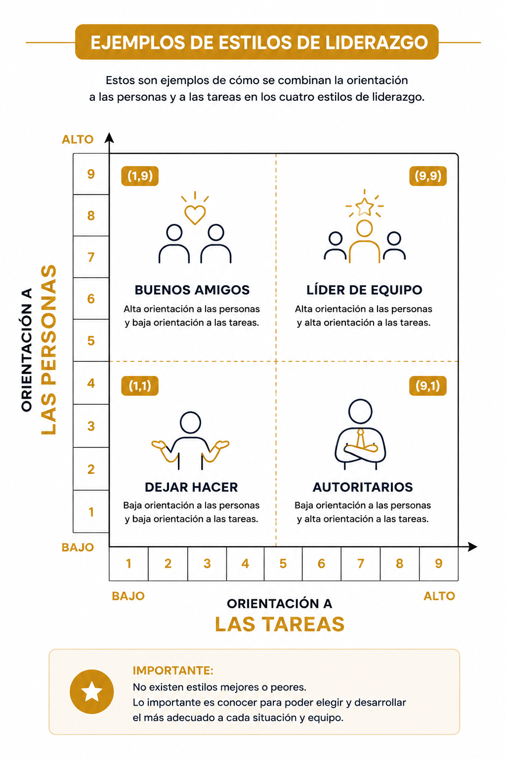 Ejemplo de interpretación del Test de Liderazgo de Blake y Mouton